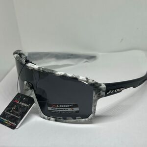 X-Loop Shield White Camo Polarized Performance Sunglasses UV Protection New
